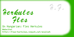 herkules fles business card